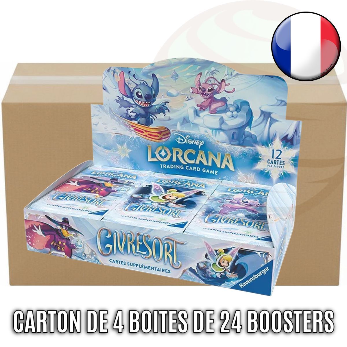 Carton de 4 Boites de 24 Boosters - Chapitre 11 : Givresort - Disney Lorcana - Set 11 - FR