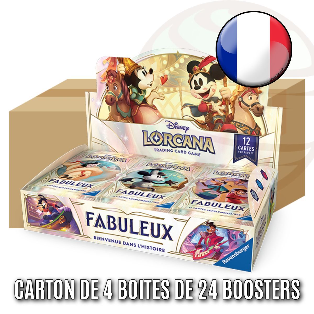 Carton de 4 Boites de 24 Boosters - Chapitre 9 : Fabuleux - Disney Lorcana - Set 9 - FR