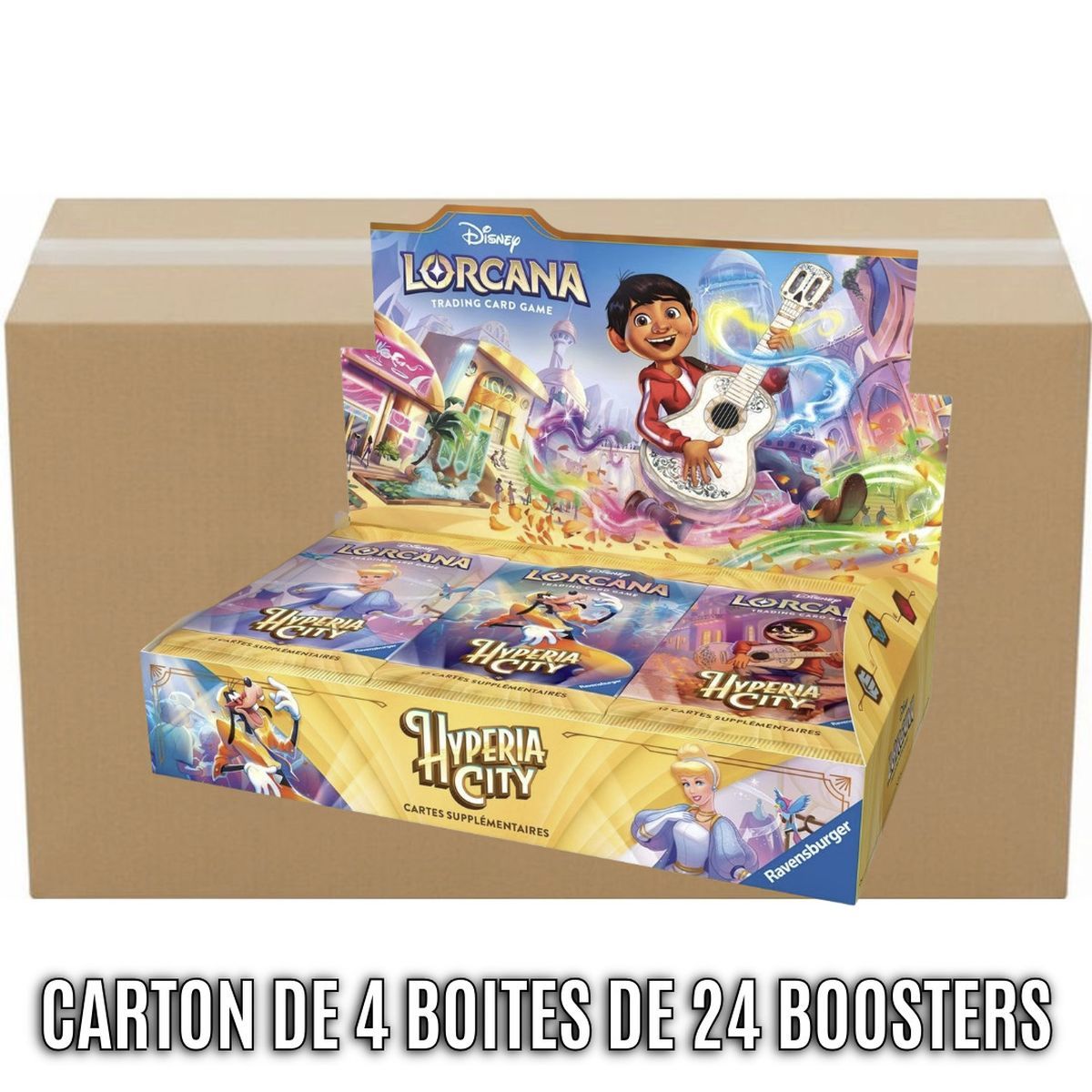 Carton de 4 Boites de Boosters - Chapitre 14 : Hyperia City - Disney Lorcana - Set 14 - FR