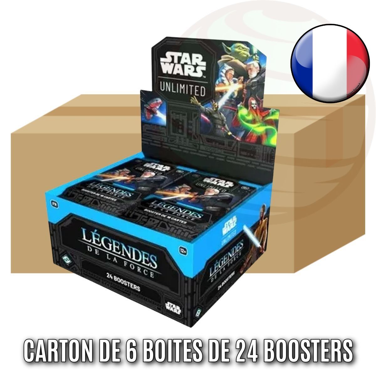 Carton de 6 Boites de 24 Boosters - Star Wars Unlimited : Légendes de la Force - FR
