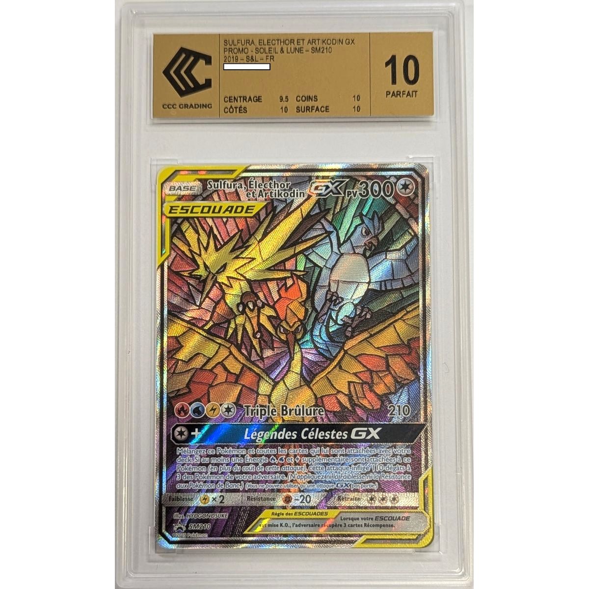 [CCC 10 - Parfait] - Carte Gradée - Sulfura, Electhor et Artikodin GX - Promo - 2019 - Pokémon - Français