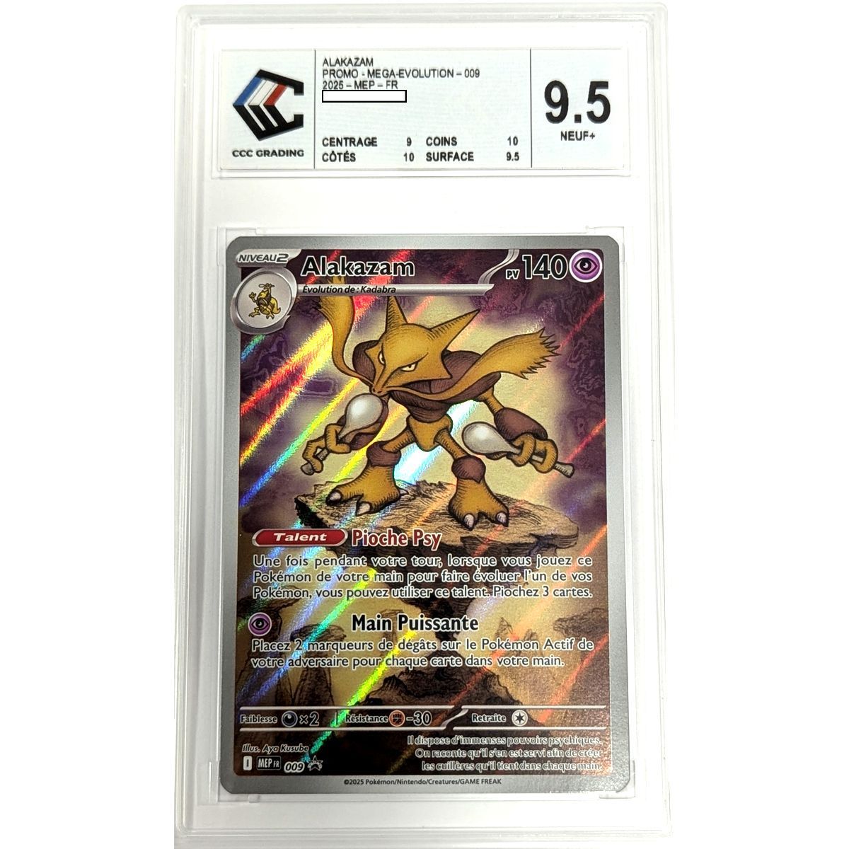 [CCC 9.5 - Neuf+] - Carte Gradée - Alakazam MEP 009 - Promo - 2025 - Pokémon - Français