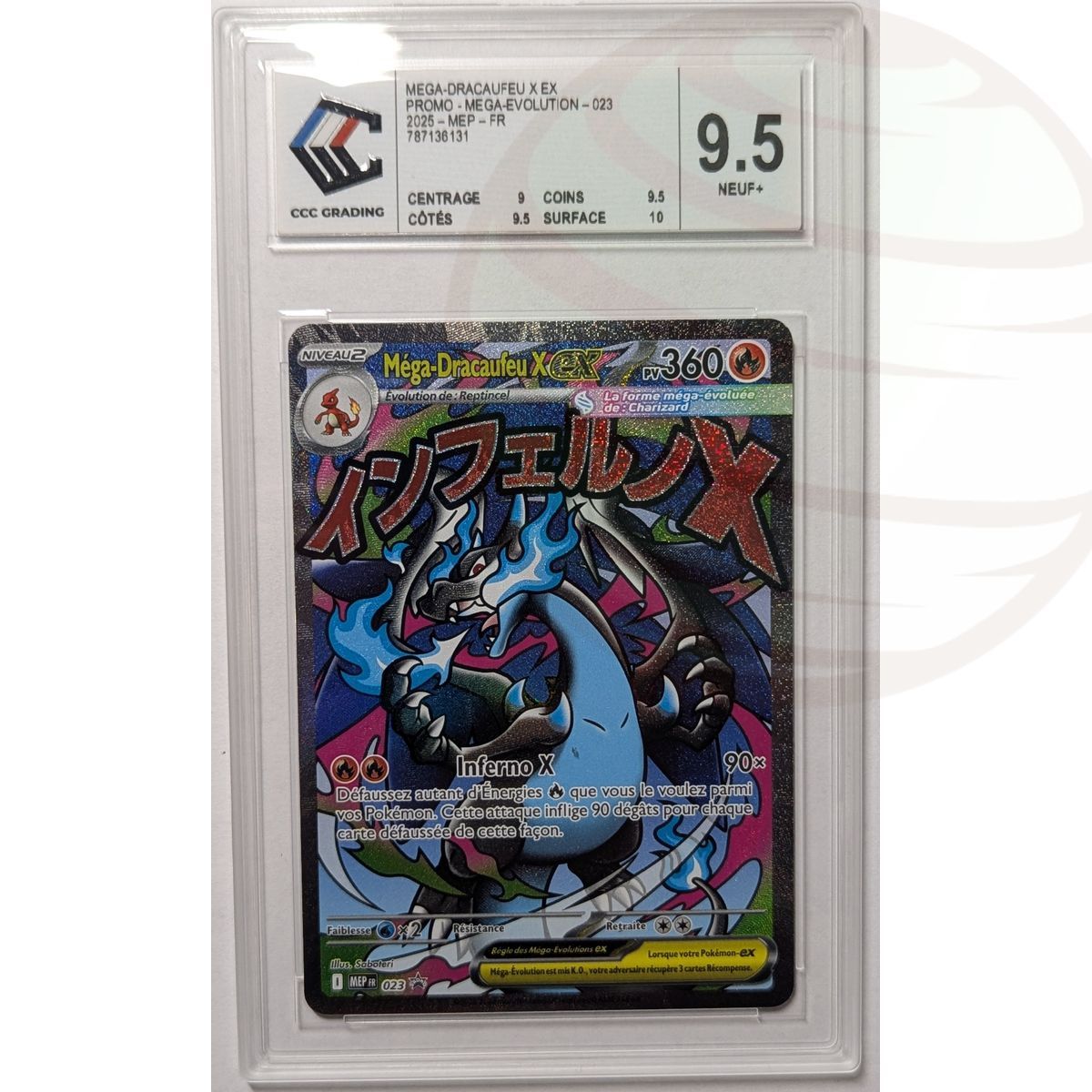 [CCC 9,5 - Neuf+] - Carte Gradée - Méga-Dracaufeu X ex MEP023 - Mega-Evolution Promo - 2025 - Pokémon - Français