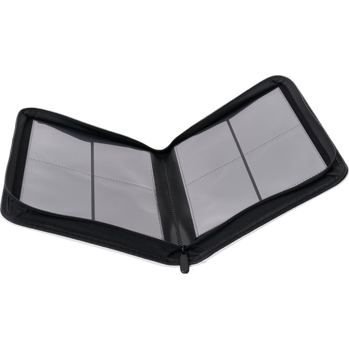 Classeur Toploader Premium White - 144 Cartes - Zip Binder 4 Pochettes - Newave Collectibles