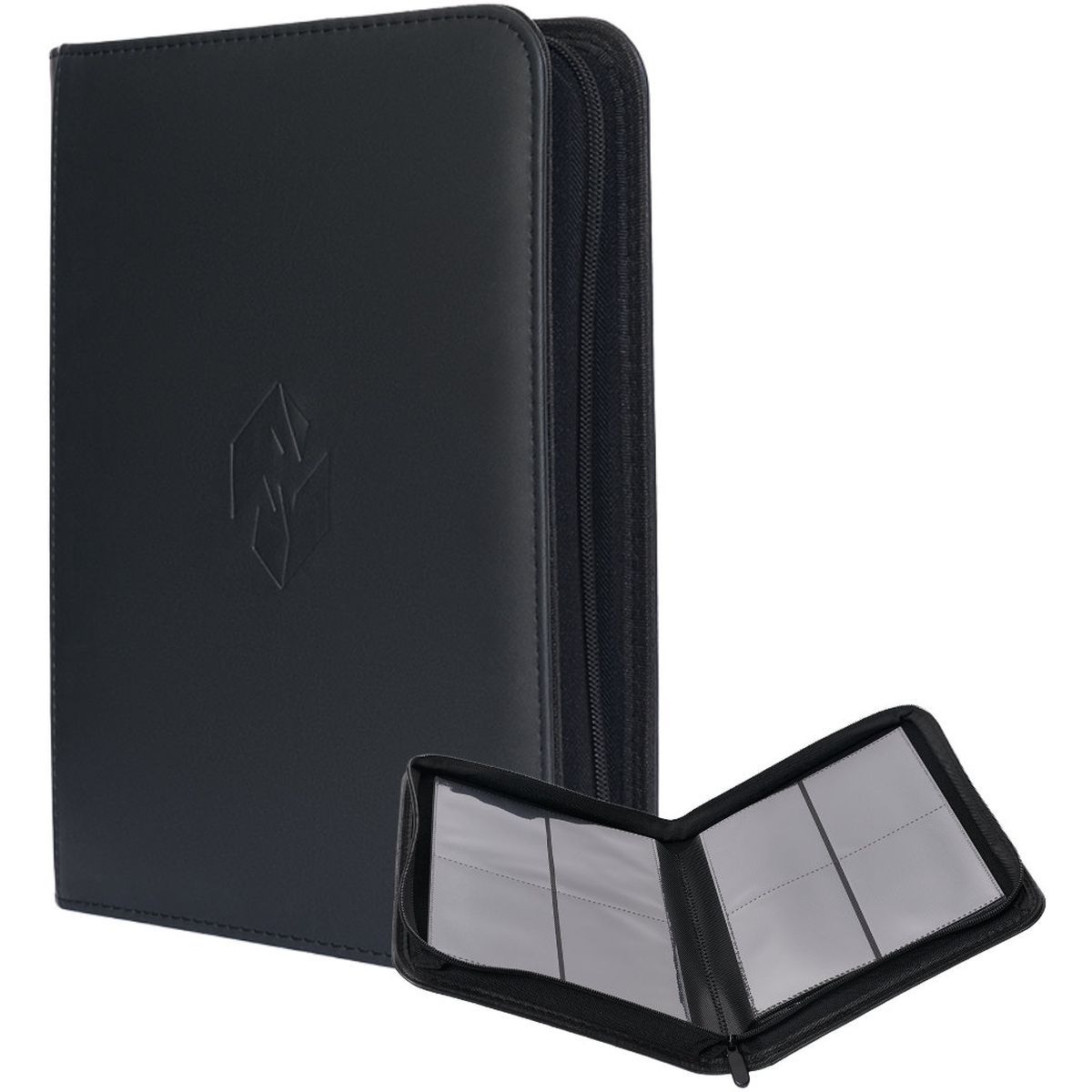 Classeur Toploader Premium Black - 144 Cartes - Zip Binder 4 Pochettes - Newave Collectibles