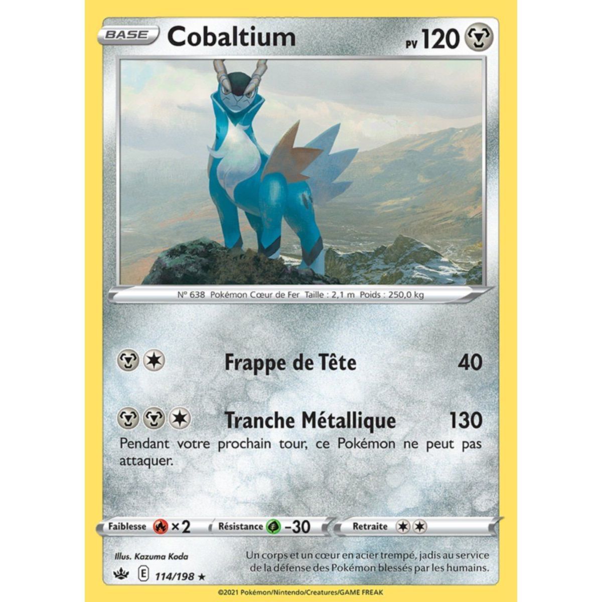 Cobaltium - Rare 114/198 - Epee et Bouclier 6 Regne de Glace