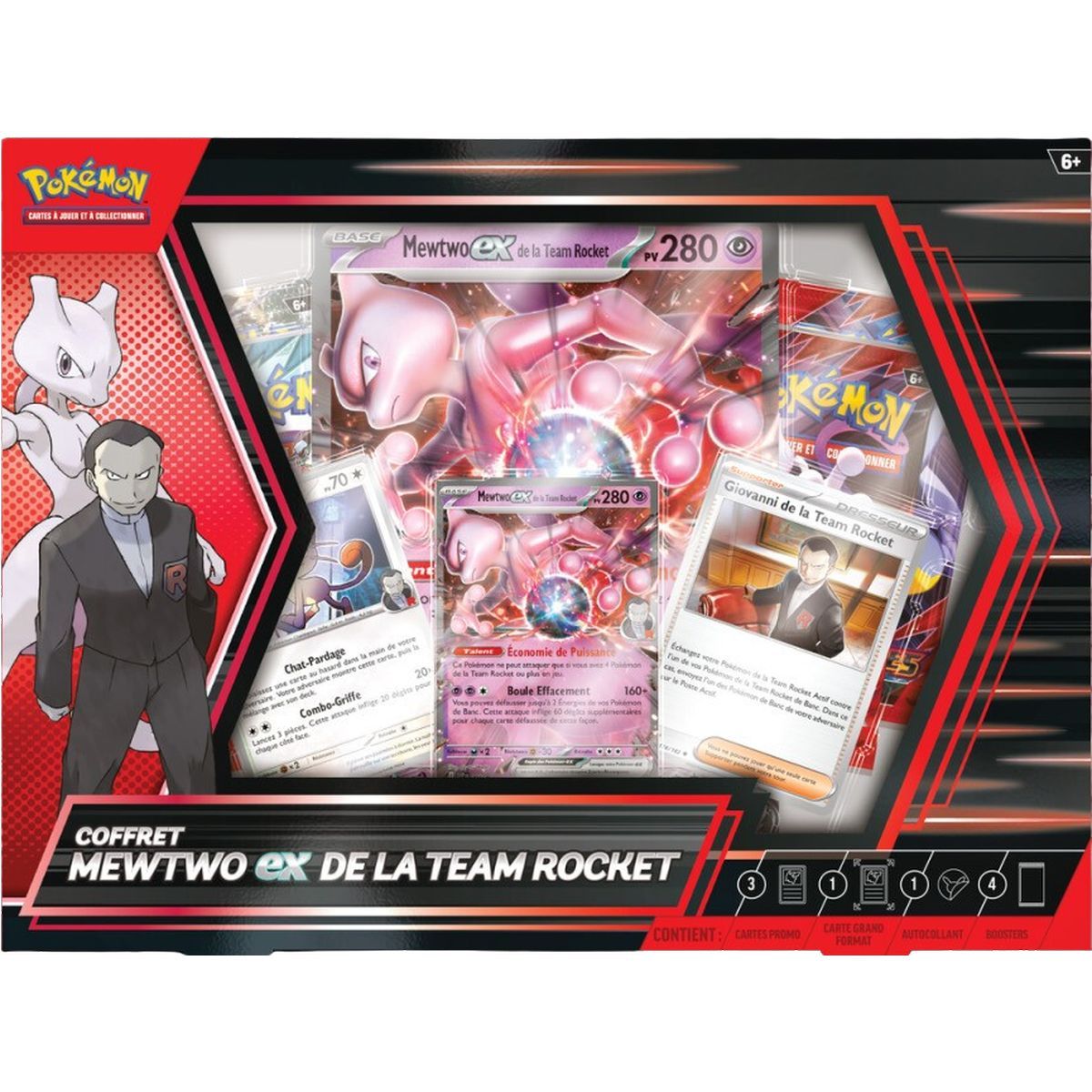 Coffret 4 Boosters - Mewtwo-ex de Team Rocket - Pokémon - FR 🇫🇷