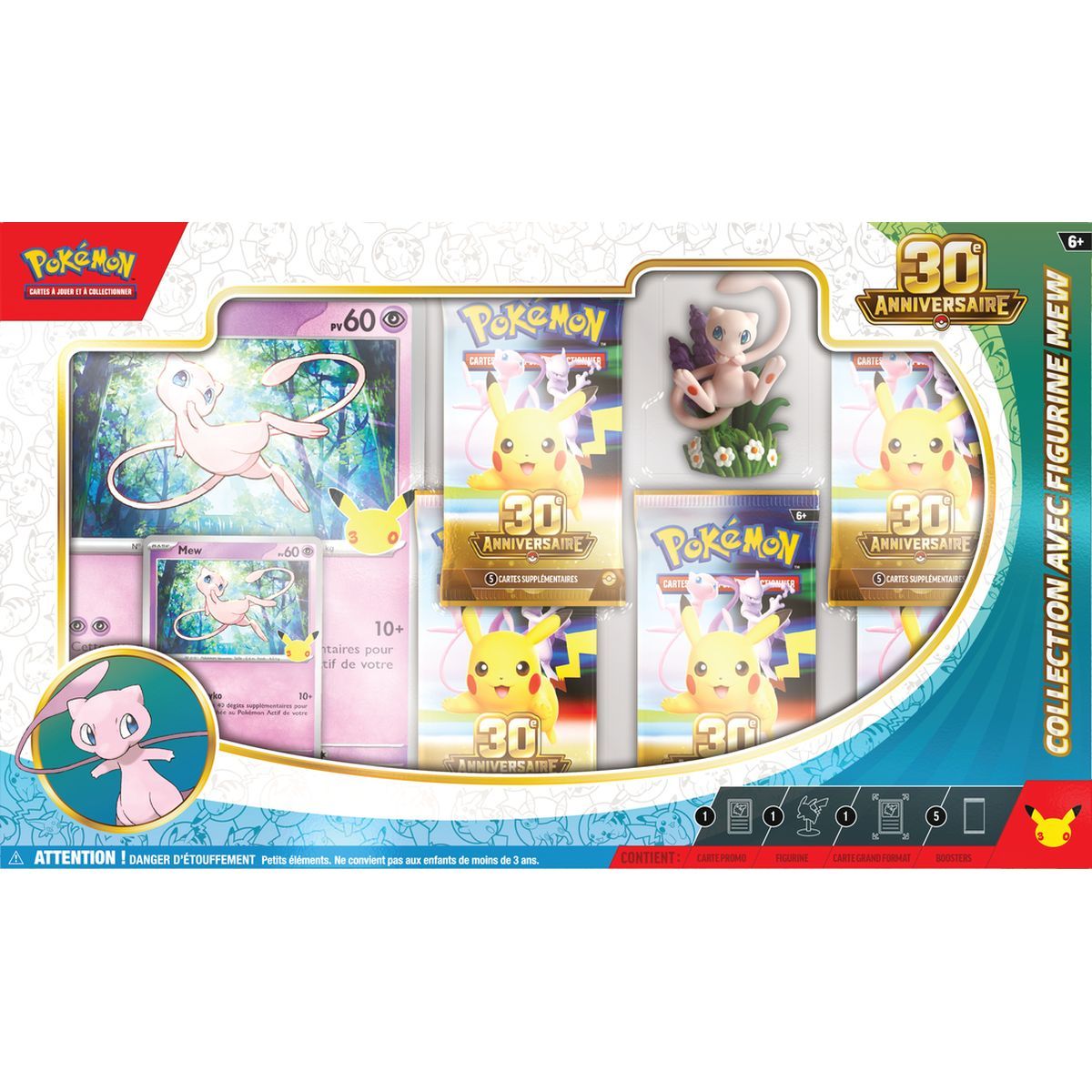 Coffret 5 Boosters - Collection Figurine : Mew - 30e anniversaire [ME05.5][30C] - Pokémon - FR
