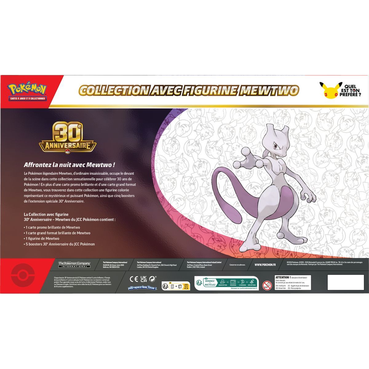 Coffret 5 Boosters - Collection Figurine : Mewtwo - 30e anniversaire [ME05.5][30C] - Pokémon - FR