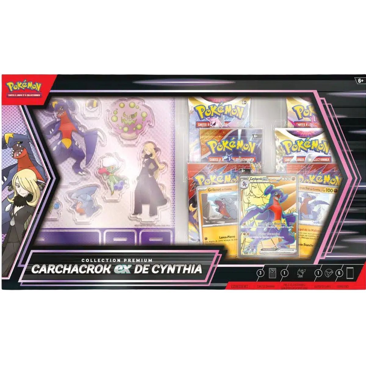 Coffret 6 Boosters - Collection Premium : Carchacrok-ex de Cynthia - Pokémon - FR 🇫🇷