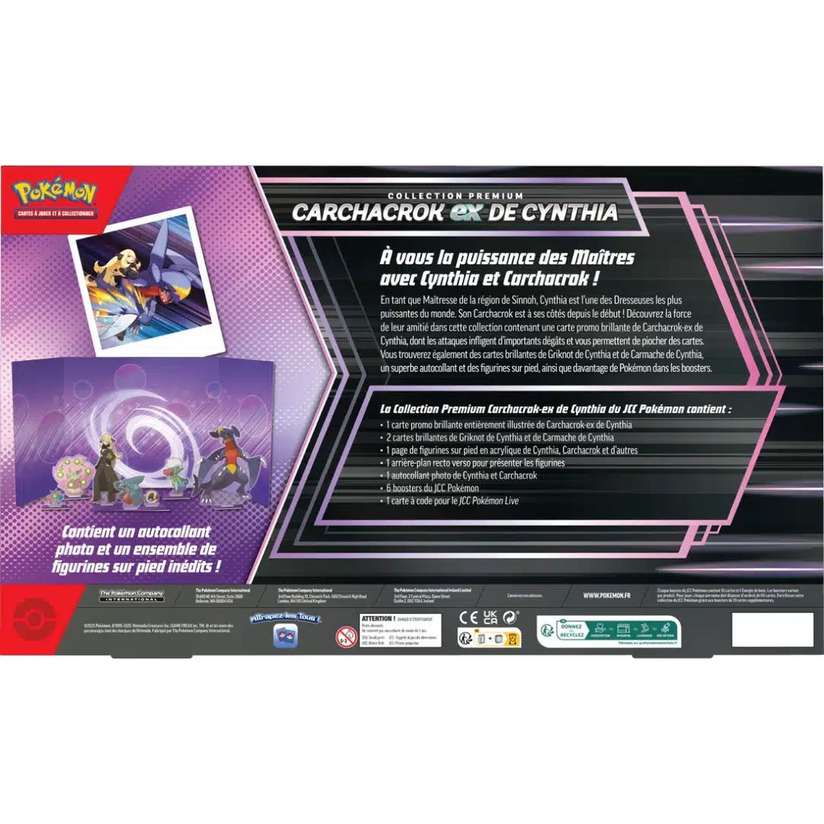 Coffret 6 Boosters - Collection Premium : Carchacrok-ex de Cynthia - Pokémon - FR 🇫🇷