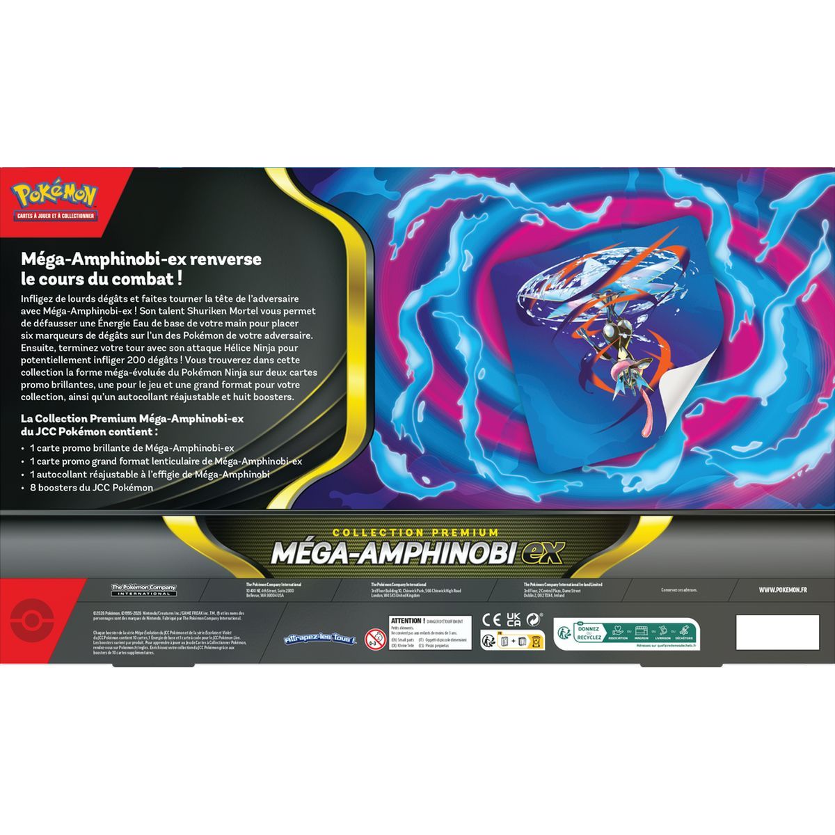 Coffret 8 Boosters - Collection Premium : Méga-Amphinobi ex - Pokémon - FR