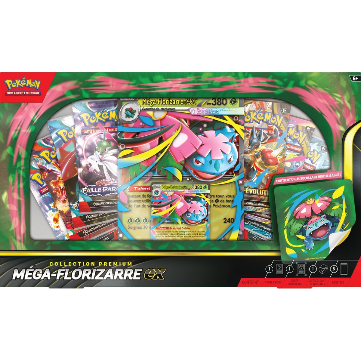 Coffret 8 Boosters - Collection Premium : Mega Florizarre - Pokémon - FR