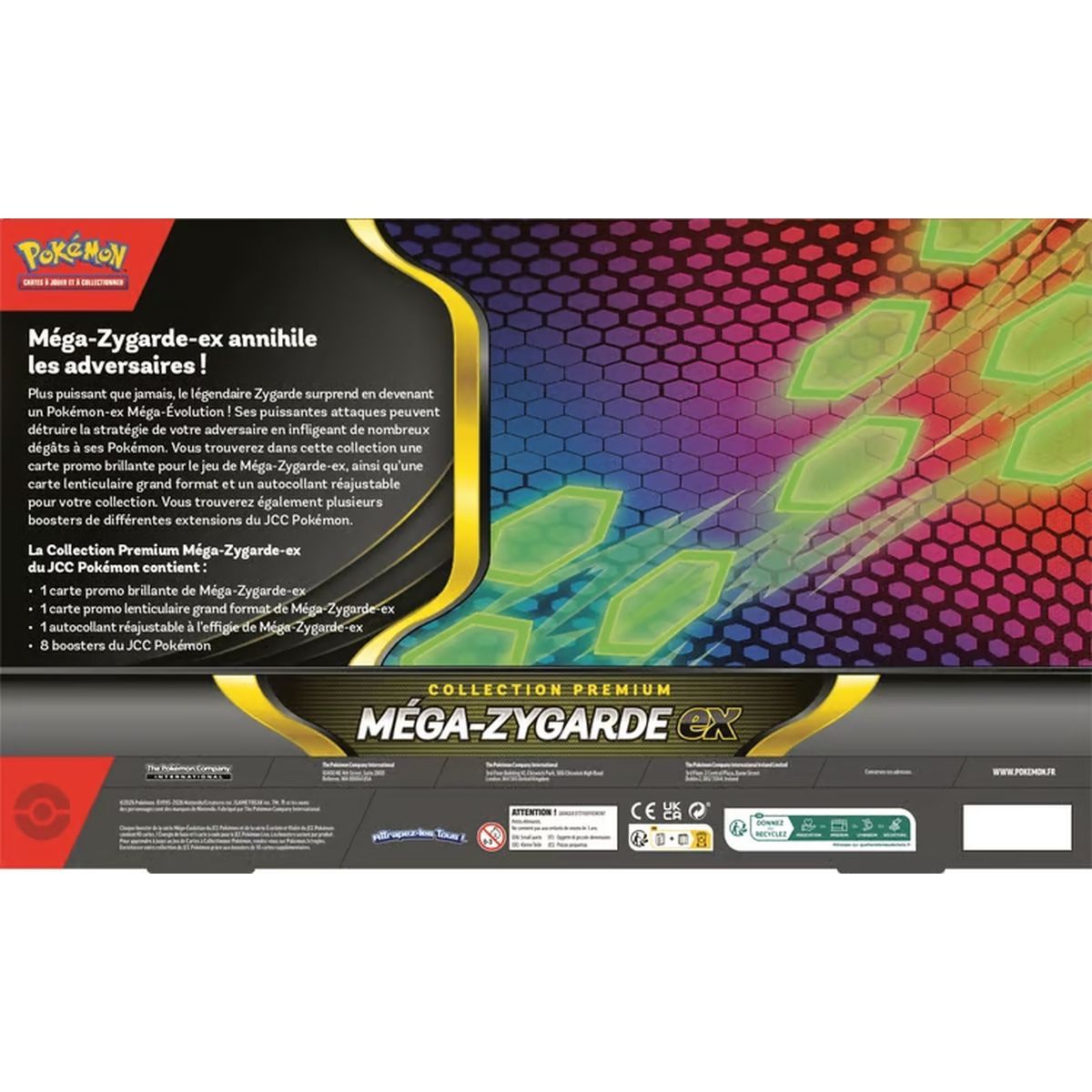 Coffret 8 Boosters - Collection Premium : Méga-Zygarde ex - Pokémon - FR