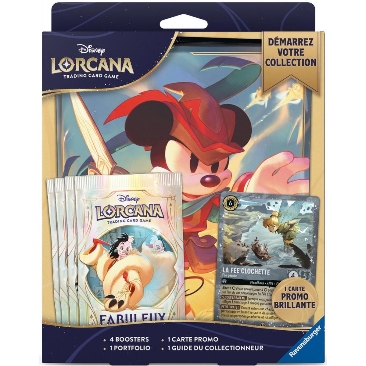 Coffret "Démarrez votre Collection" - 4 Boosters - Disney Lorcana - Fabuleux - FR