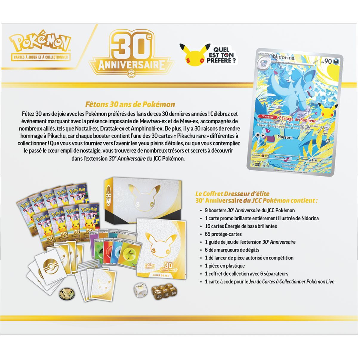 Coffret Dresseur d'Elite ETB - 30e anniversaire [ME05.5][30C] - Pokémon - FR