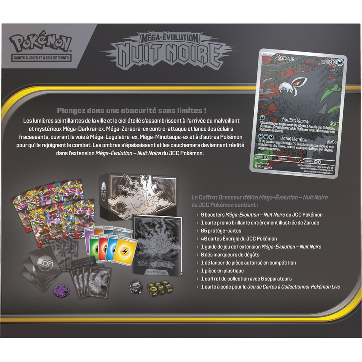 Coffret Dresseur d'Elite ETB - Méga-Évolution - Nuit Noire [ME05][PBL] - Pokémon - FR
