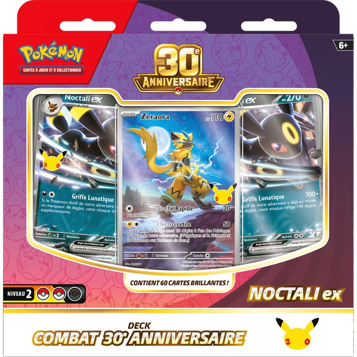 Deck Combat - 30ème Anniversaire : Noctali ex - Pokémon - 30 ans - FR