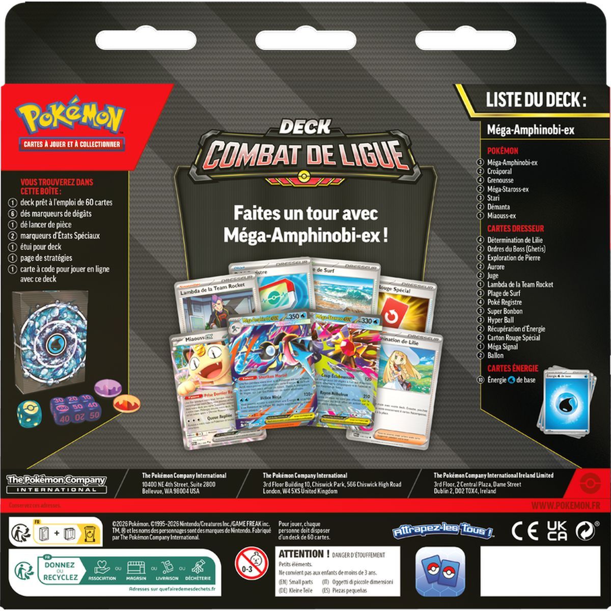 Deck Combat de Ligue - Méga-Amphinobi ex - Pokémon - FR