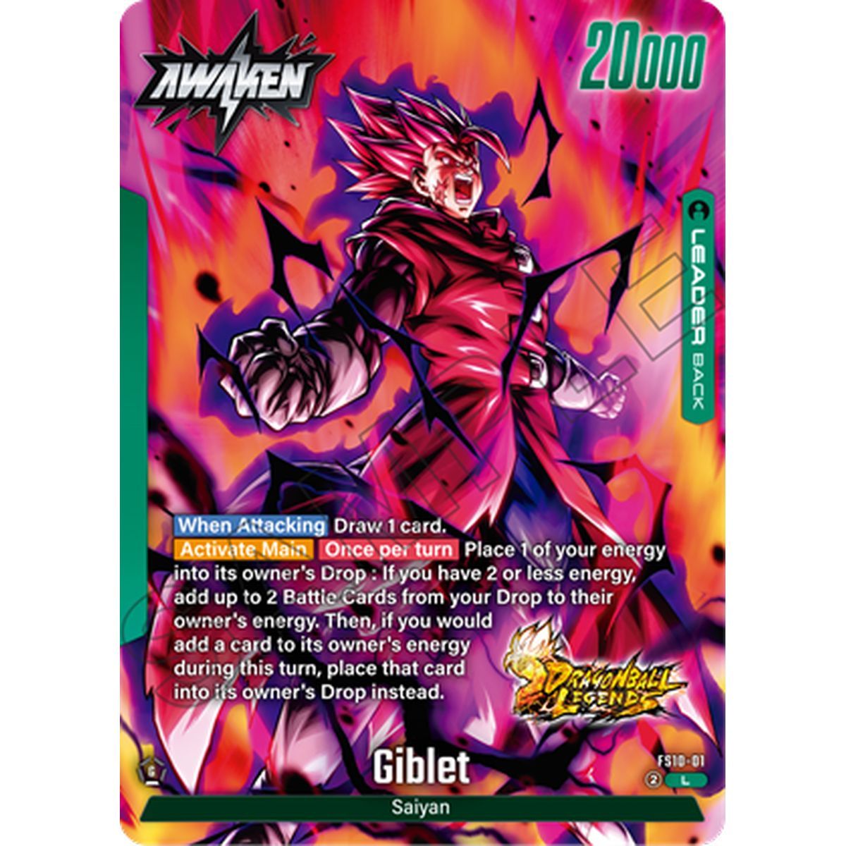 Deck de Démarrage - Giblet - FS10 - Dragon Ball Card Game Fusion World -  EN