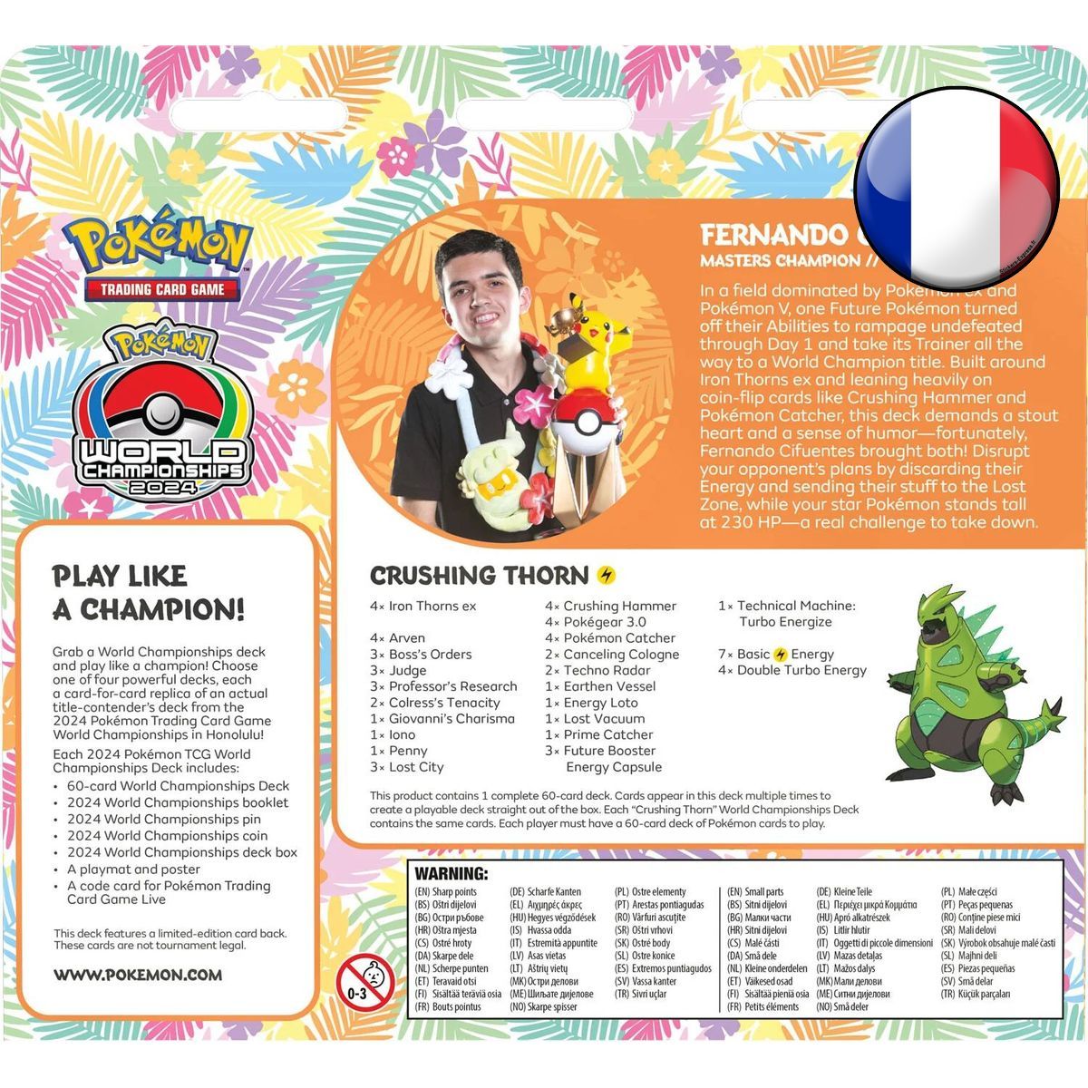 Deck des Championnats du Monde du JCC Pokémon 2024 - Épine-de-Fer-ex - Pokémon - FR