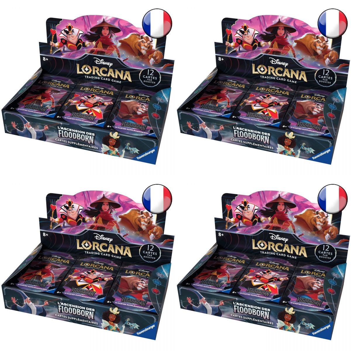 Disney Lorcana - Case Scellé de 4 Boites de Booster - Chapitre 2 - L'ascension des Floodborn - FR ( 2nd Print )