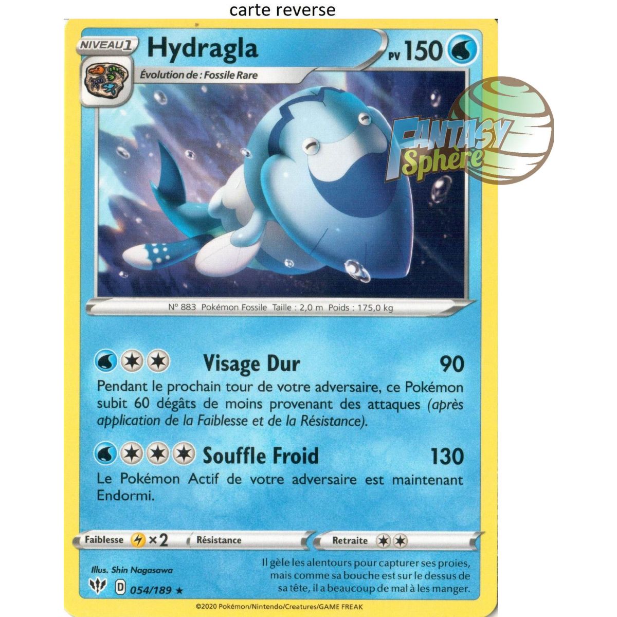 Item Hydragla - Reverse 54/189 - Epee et Bouclier 3 Ténèbres Embrasées