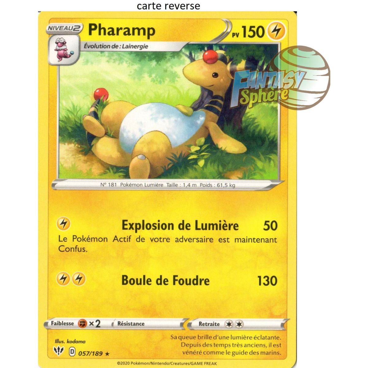 Item Pharamp - Reverse 57/189 - Epee et Bouclier 3 Ténèbres Embrasées