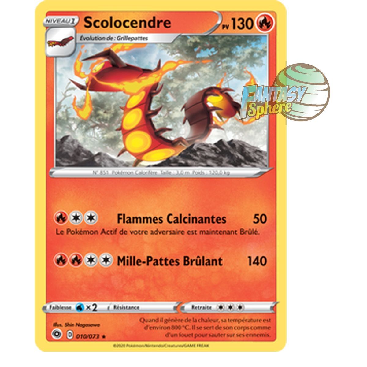 Scolocendre - Holo Rare 10/73 - Epee Bouclier 3.5 La Voie Du Maitre