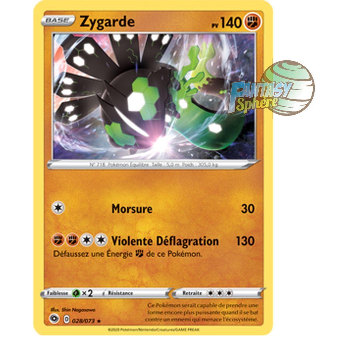 Item Zygarde - Holo Rare 28/73 - Epee Bouclier 3.5 La Voie Du Maitre