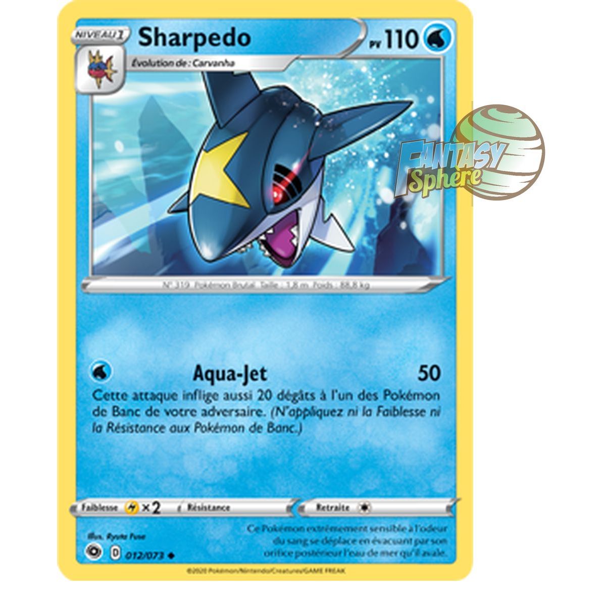 Item Sharpedo - Peu Commune 12/73 - Epee Bouclier 3.5 La Voie Du Maitre