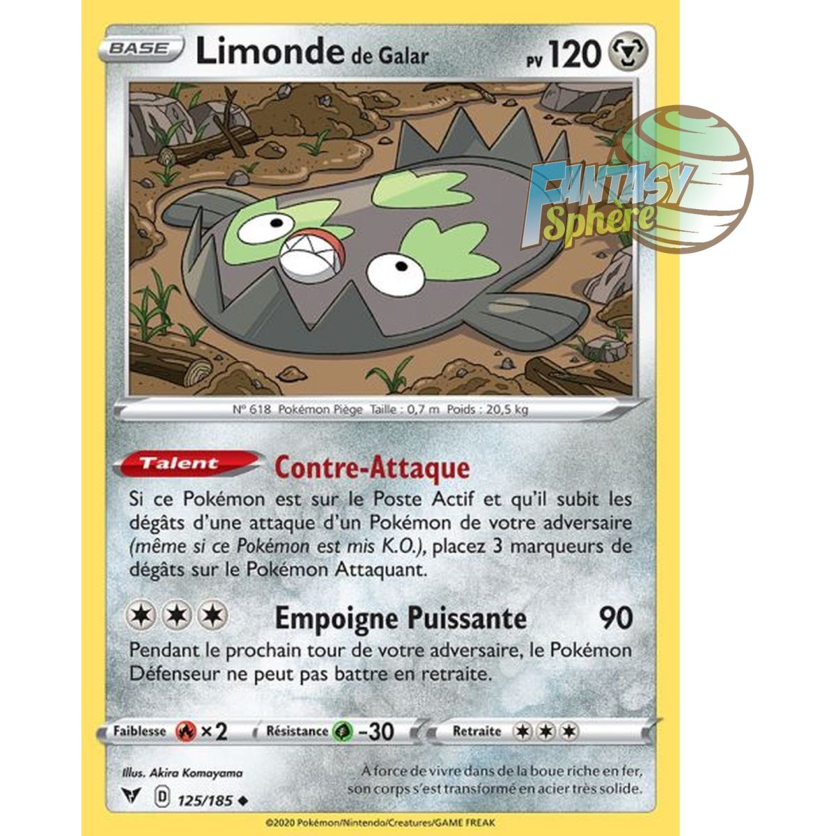 Limonde de Galar - Peu commune 125/185 - Epee et Bouclier 4 Voltage Eclatant