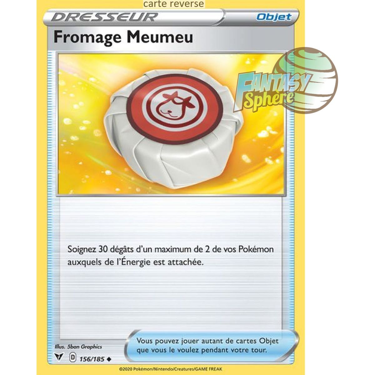 Item Fromage Meumeu - Reverse 156/185 - Epee et Bouclier 4 Voltage Eclatant