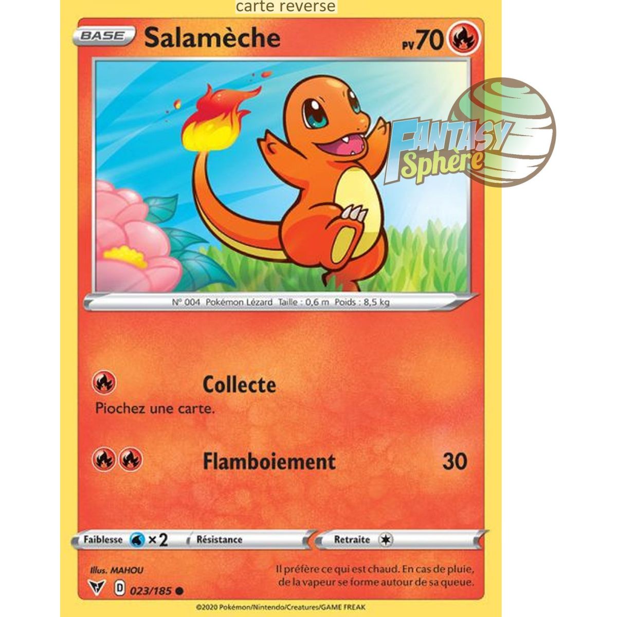 Item Salamèche - Reverse 23/185 - Epee et Bouclier 4 Voltage Eclatant