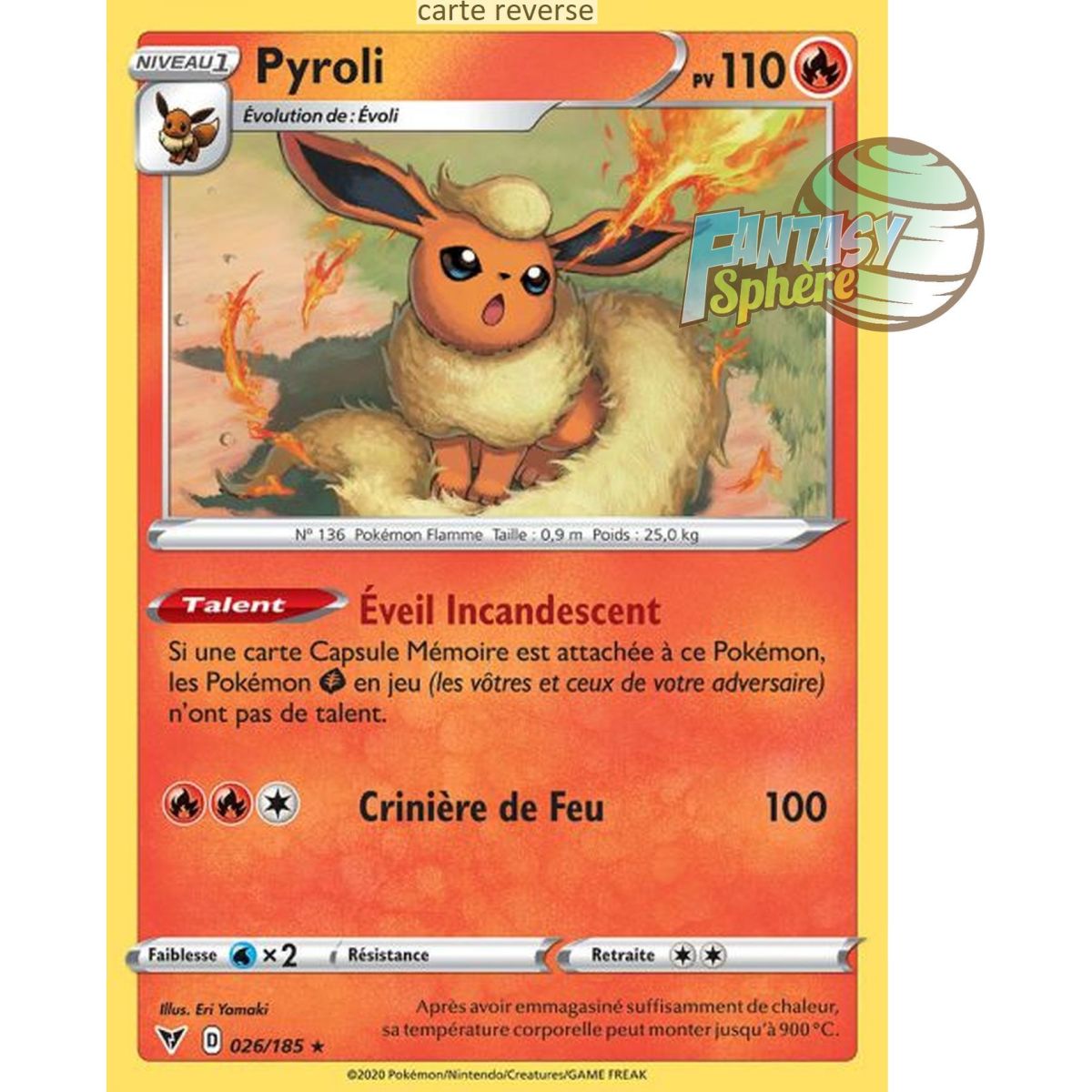 Item Pyroli - Reverse 26/185 - Epee et Bouclier 4 Voltage Eclatant