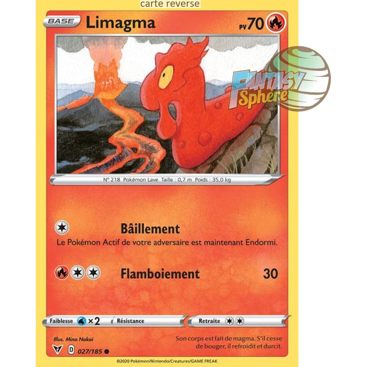 Limagma - Reverse 27/185 - Epee et Bouclier 4 Voltage Eclatant