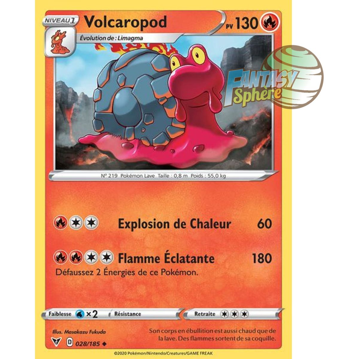 Volcaropod - Peu commune 28/185 - Epee et Bouclier 4 Voltage Eclatant