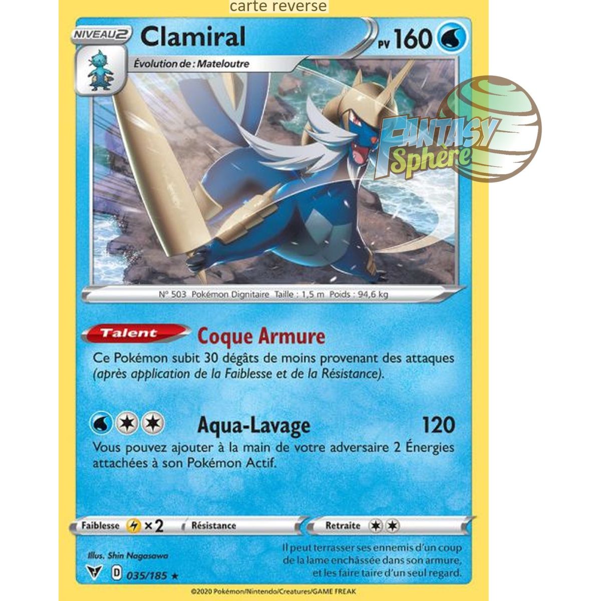 Item Clamiral - Reverse 35/185 - Epee et Bouclier 4 Voltage Eclatant