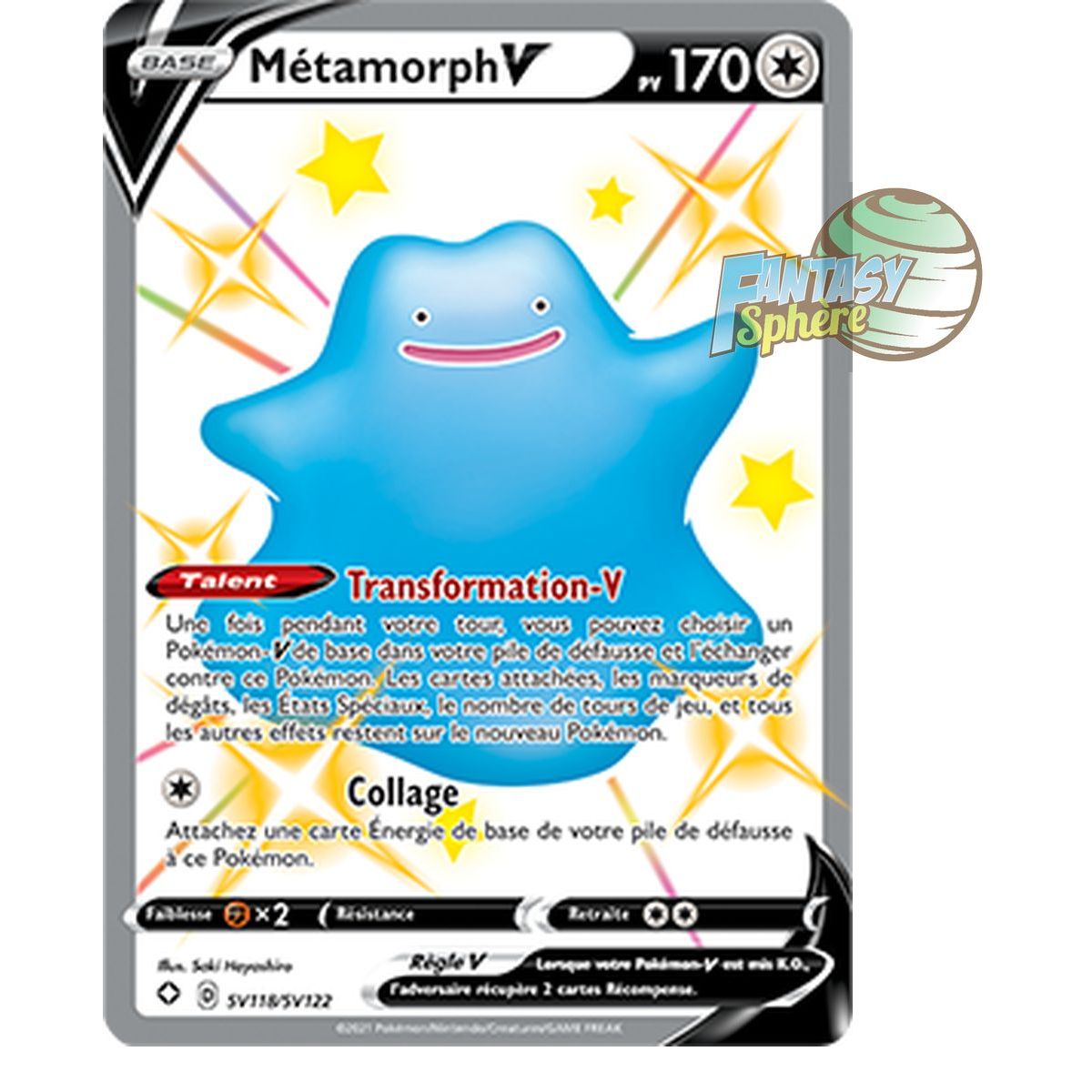 Item Métamorph-V - Full Art Ultra Rare SV118/SV122 - Epee et Bouclier 4.5 Destinées Radieuses