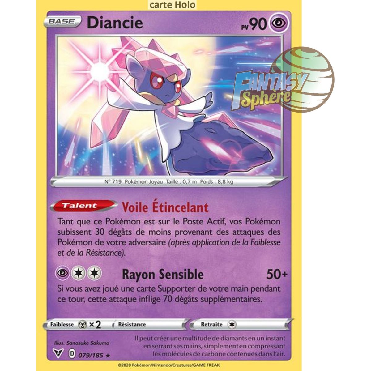 Item Diancie - Holo Rare 79/185 - Epee et Bouclier 4 Voltage Eclatant
