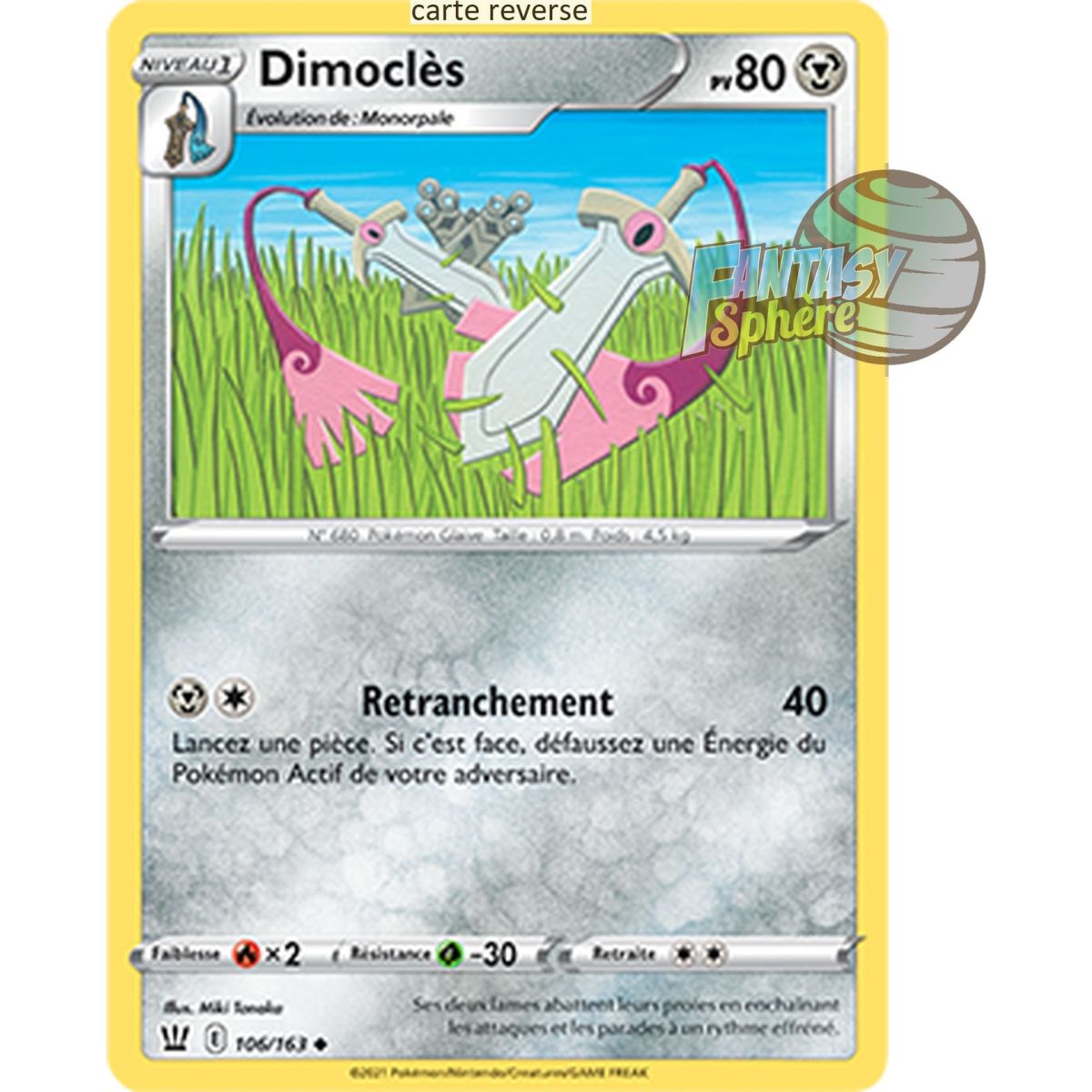 Item Dimoclès - Reverse 106/163 - Epee et Bouclier 5 Style de Combat