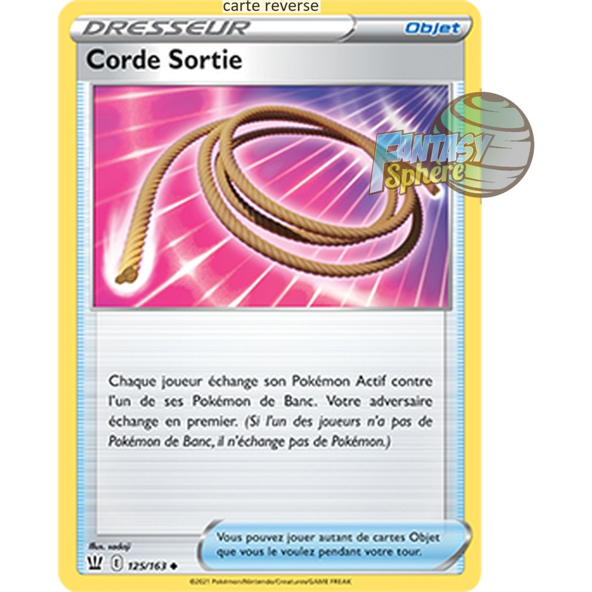 Corde Sortie - Reverse 125/163 - Epee et Bouclier 5 Style de Combat