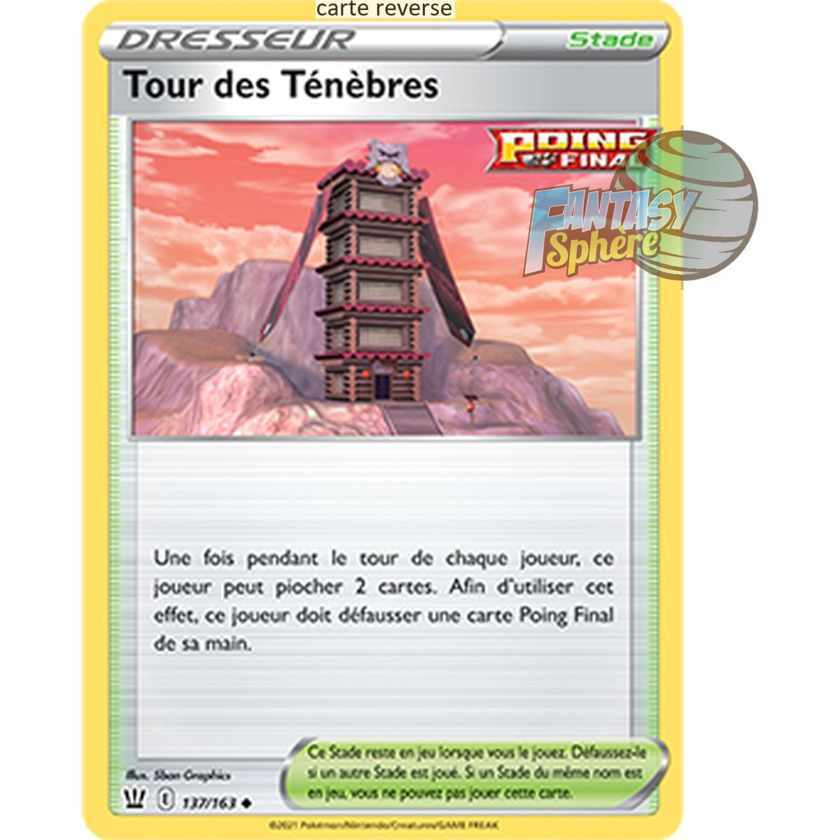 Tour des Ténèbres - Reverse 137/163 - Epee et Bouclier 5 Style de Combat