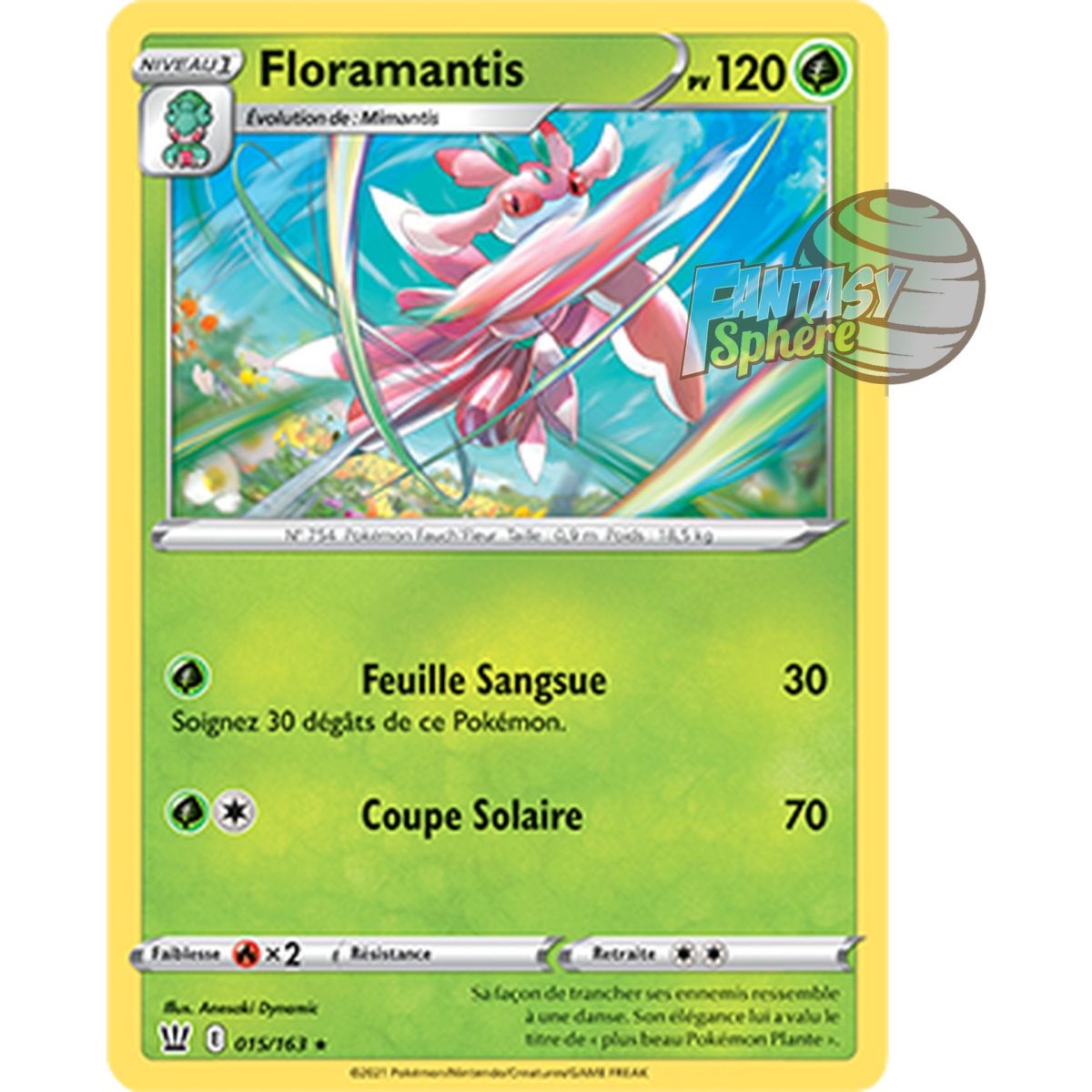 Floramantis - Rare 15/163 - Epee et Bouclier 5 Style de Combat