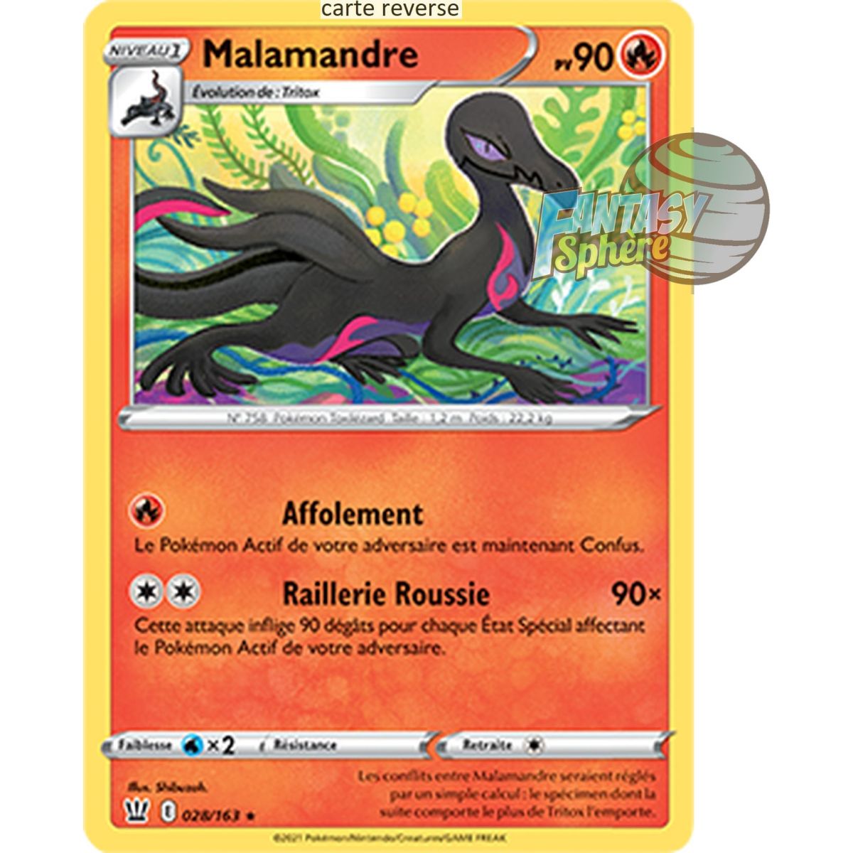 Malamandre - Reverse 28/163 - Epee et Bouclier 5 Style de Combat