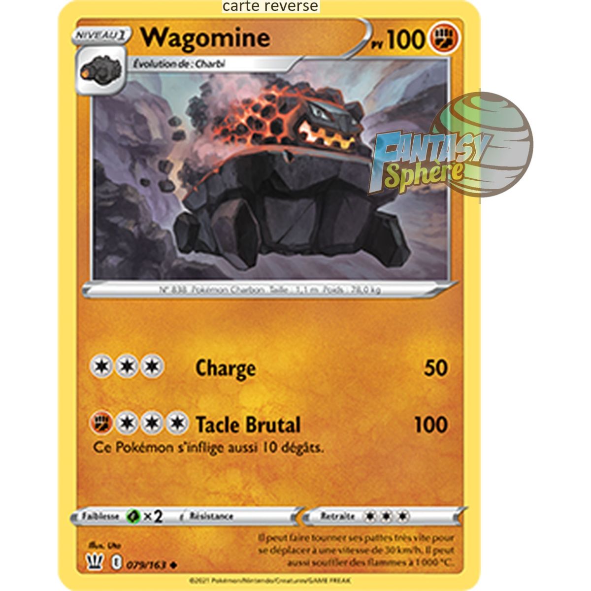Wagomine - Reverse 79/163 - Epee et Bouclier 5 Style de Combat