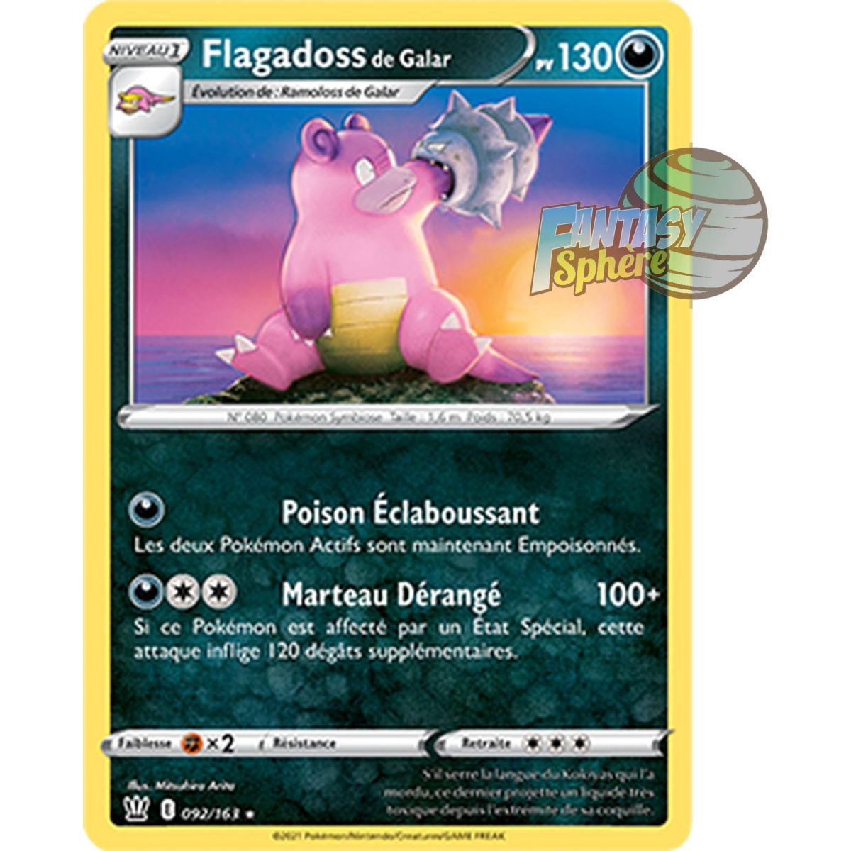 Flagadoss de Galar - Rare 92/163 - Epee et Bouclier 5 Style de Combat