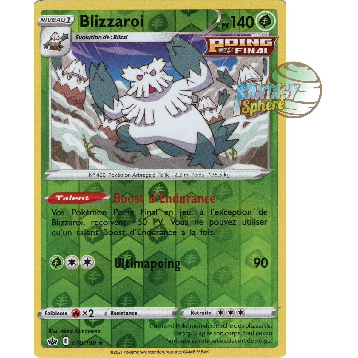 Blizzaroi - Reverse 10/198 - Epee et Bouclier 6 Regne de Glace
