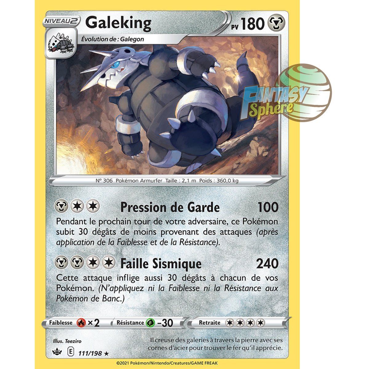 Galeking - Rare 111/198 - Epee et Bouclier 6 Regne de Glace