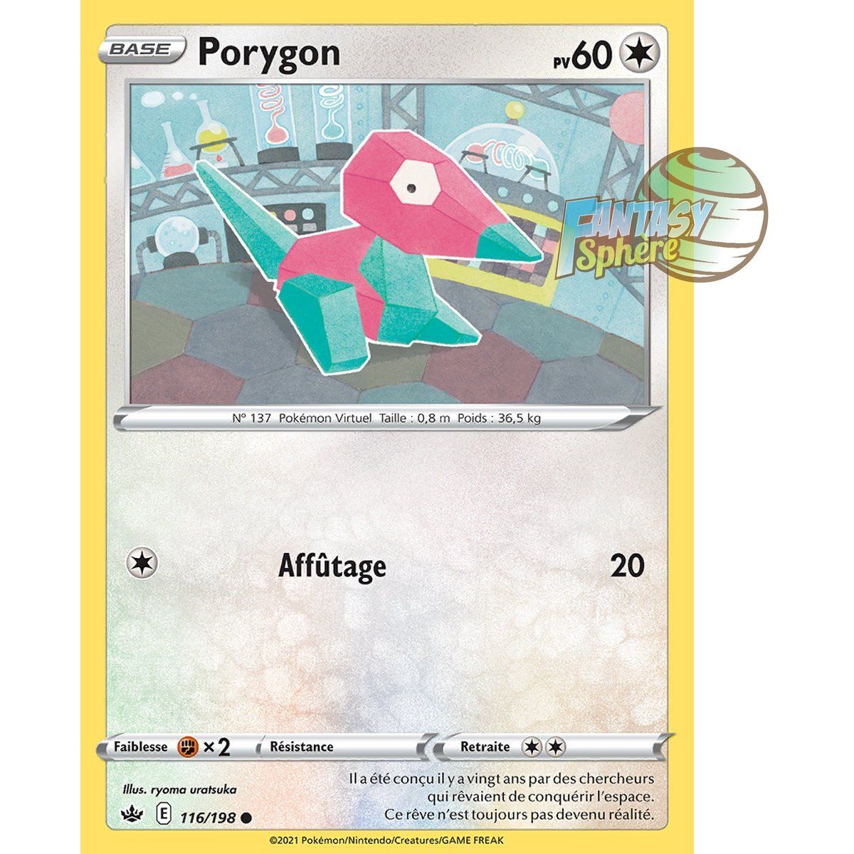 Item Porygon - Commune 116/198 - Epee et Bouclier 6 Regne de Glace